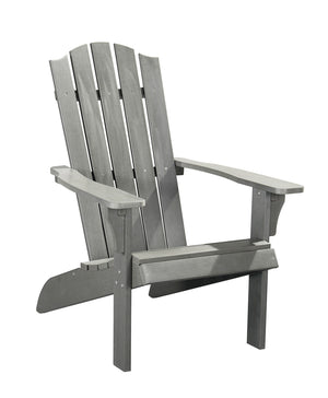 Homeroots 27" Gray Heavy Duty Plastic Adirondack Chair - Stylish Outdoor Seating For Ultimate Comfort & Relaxation  Plastic 483875