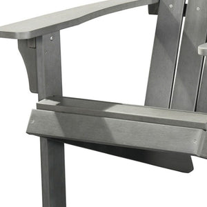 Homeroots 27" Gray Heavy Duty Plastic Adirondack Chair - Stylish Outdoor Seating For Ultimate Comfort & Relaxation  Plastic 483875