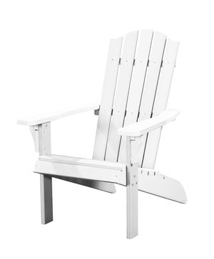 Homeroots 27" White Heavy Duty Plastic Adirondack Chair – Stylish Outdoor Seating For Ultimate Relaxation  Plastic 483877