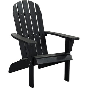 Homeroots 27" Black Heavy Duty Adirondack Chair - Stylish Comfort For Indoor & Outdoor Relaxation Spaces  Plastic 483878