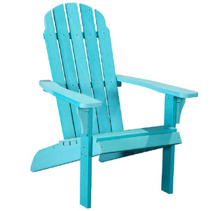 Homeroots 27" Chic Blue Heavy Duty Plastic Adirondack Chair - Stylish Comfort For Outdoor Relaxation & Vibes  Plastic 483879