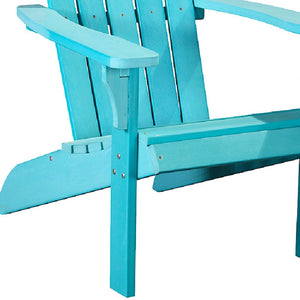Homeroots 27" Chic Blue Heavy Duty Plastic Adirondack Chair - Stylish Comfort For Outdoor Relaxation & Vibes  Plastic 483879