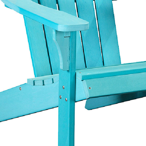 Homeroots 27" Chic Blue Heavy Duty Plastic Adirondack Chair - Stylish Comfort For Outdoor Relaxation & Vibes  Plastic 483879
