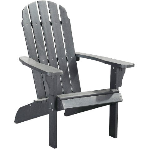 Homeroots 27" Chic Gray Heavy Duty Plastic Adirondack Chair For Stylish Indoor & Outdoor Relaxation  Plastic 483880