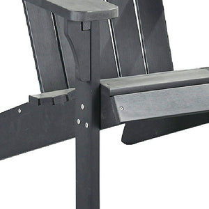 Homeroots 27" Chic Gray Heavy Duty Plastic Adirondack Chair For Stylish Indoor & Outdoor Relaxation  Plastic 483880