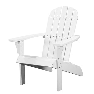 Homeroots 27" White Heavy Duty Plastic Adirondack Chair – Stylish Outdoor Seating For Ultimate Relaxation  Plastic 483882