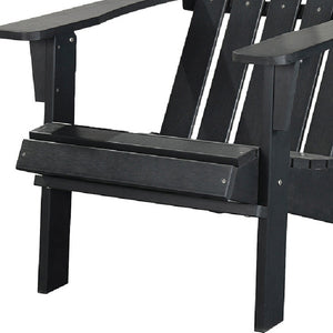 Homeroots 29" Black Heavy Duty Plastic Adirondack Chair - Stylish Comfort For Indoor & Outdoor Relaxation!  Plastic 483883