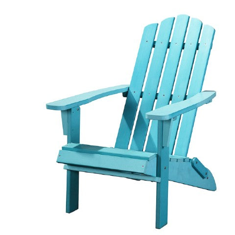 Homeroots 29" Blue Heavy Duty Plastic Adirondack Chair - Stylish Indoor/Outdoor Seating For Ultimate Relaxation  Plastic 483884