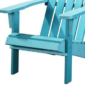 Homeroots 29" Blue Heavy Duty Plastic Adirondack Chair - Stylish Indoor/Outdoor Seating For Ultimate Relaxation  Plastic 483884