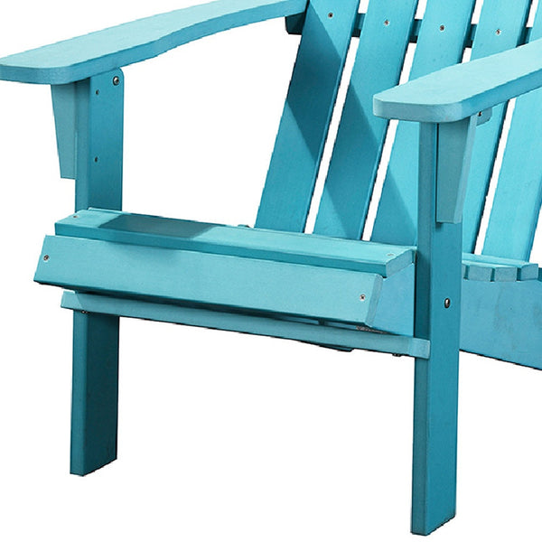 Homeroots 29" Blue Heavy Duty Plastic Adirondack Chair - Stylish Indoor/Outdoor Seating For Ultimate Relaxation  Plastic 483884