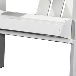 Homeroots 29" Chic White Heavy Duty Plastic Adirondack Chair For Indoor & Outdoor Comfort And Style  Plastic 483888