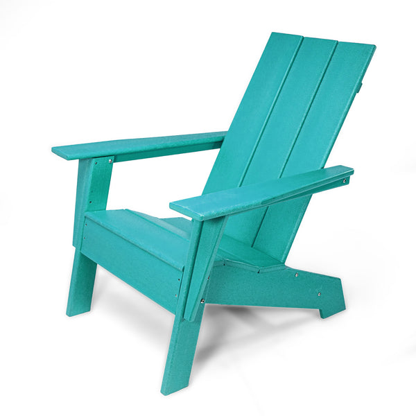 Homeroots 31" Blue Heavy Duty Plastic Adirondack Chair - Stylish Comfort For Indoor & Outdoor Relaxation  Plastic 483889