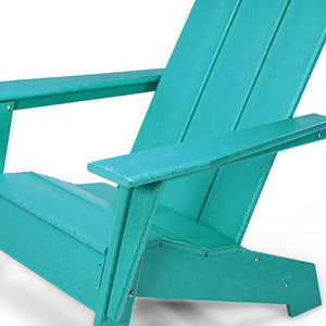 Homeroots 31" Blue Heavy Duty Plastic Adirondack Chair - Stylish Comfort For Indoor & Outdoor Relaxation  Plastic 483889