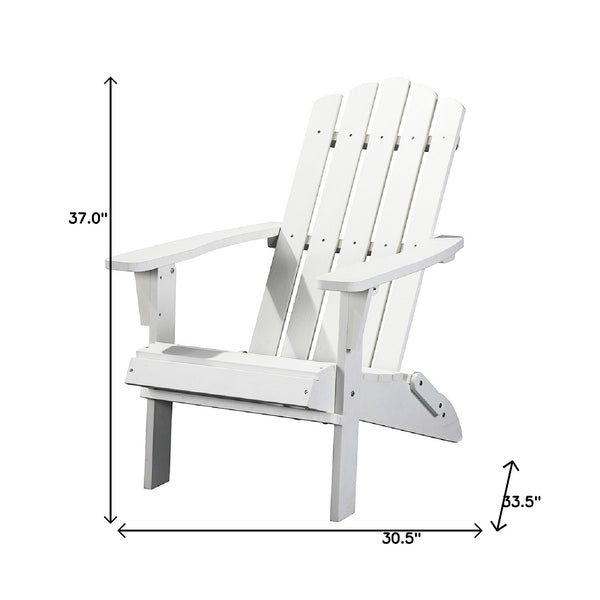 Homeroots 31" Green Heavy Duty Plastic Adirondack Chair - Stylish Outdoor Seating For Relaxation & Comfort  Plastic 483891