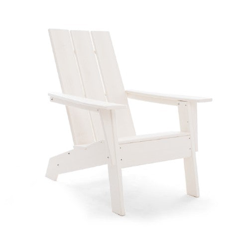 Homeroots 31" White Heavy Duty Plastic Adirondack Chair - Chic Outdoor Seating With Comfort & Style For All Spaces  Plastic 483894