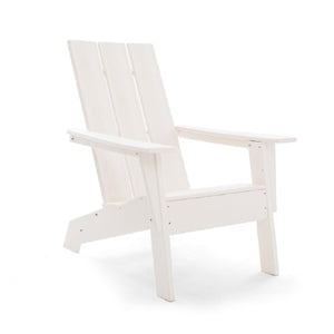 Homeroots 31" White Heavy Duty Plastic Adirondack Chair - Chic Outdoor Seating With Comfort & Style For All Spaces  Plastic 483894