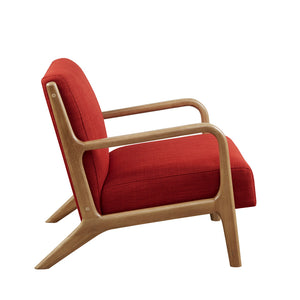 JLA Home INK+IVY - Mid-Century solid wood accent armchair with plush upholstery, ergonomic curved arms and timeless minimalist style Spice II100-0487