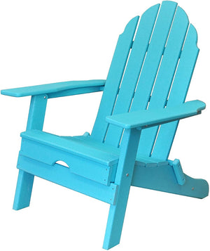 Homeroots 30" Turquoise Blue Heavy Duty Plastic Adirondack Chair - Stylish Comfort For Your Outdoor Retreat  Plastic 483905