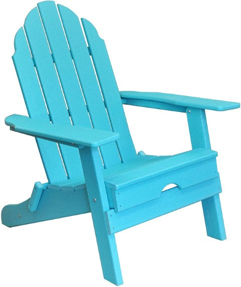 Homeroots 30" Turquoise Blue Heavy Duty Plastic Adirondack Chair - Stylish Comfort For Your Outdoor Retreat  Plastic 483905