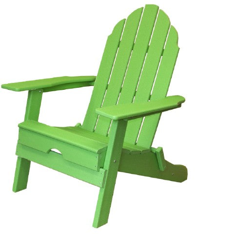 Homeroots 30" Green Heavy Duty Plastic Adirondack Chair - Stylish Indoor/Outdoor Seating For Relaxation & Vibe  Plastic 483906