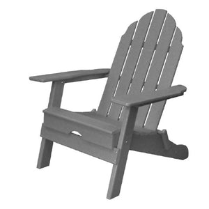 Homeroots 30" Gray Heavy Duty Adirondack Chair - Stylish Comfort For Indoor & Outdoor Relaxation Spaces  Plastic 483907