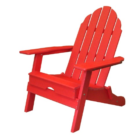 Homeroots 30" Red Heavy Duty Plastic Adirondack Chair - Chic Indoor/Outdoor Seating For Style & Comfort  Plastic 483908
