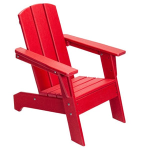 Homeroots 23" Red Mini Adirondack Chair – Heavy Duty Plastic, Weather-resistant, Perfect For Kids' Outdoor Fun!  Plastic 483913