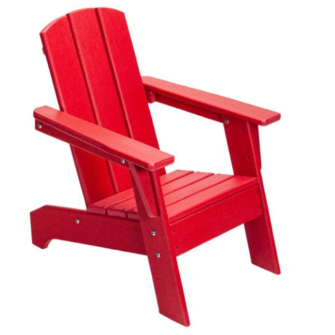 Homeroots 23" Red Mini Adirondack Chair – Heavy Duty Plastic, Weather-resistant, Perfect For Kids' Outdoor Fun!  Plastic 483913