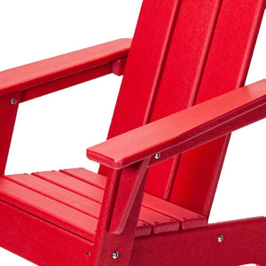 Homeroots 23" Red Mini Adirondack Chair – Heavy Duty Plastic, Weather-resistant, Perfect For Kids' Outdoor Fun!  Plastic 483913