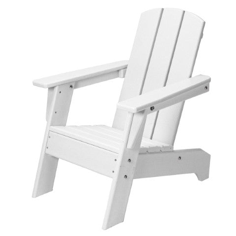 Homeroots 23" White Heavy Duty Plastic Adirondack Chair For Kids - Stylish, Weather-resistant Comfort!  Plastic 483915
