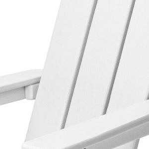 Homeroots 23" White Heavy Duty Plastic Adirondack Chair For Kids - Stylish, Weather-resistant Comfort!  Plastic 483915