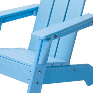 Homeroots 23" Aqua Heavy Duty Plastic Adirondack Chair For Kids - Stylish, Comfortable & Weather-resistant!  Plastic 483918