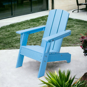 Homeroots 23" Aqua Heavy Duty Plastic Adirondack Chair For Kids - Stylish, Comfortable & Weather-resistant!  Plastic 483918