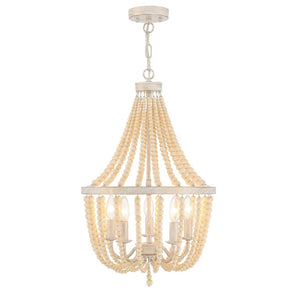 Candle Style Five Light Dimmable Metal Chandelier Elegant Glam Fixture for Dining Rooms