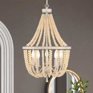 Candle Style Five Light Dimmable Metal Chandelier Elegant Glam Fixture for Dining Rooms