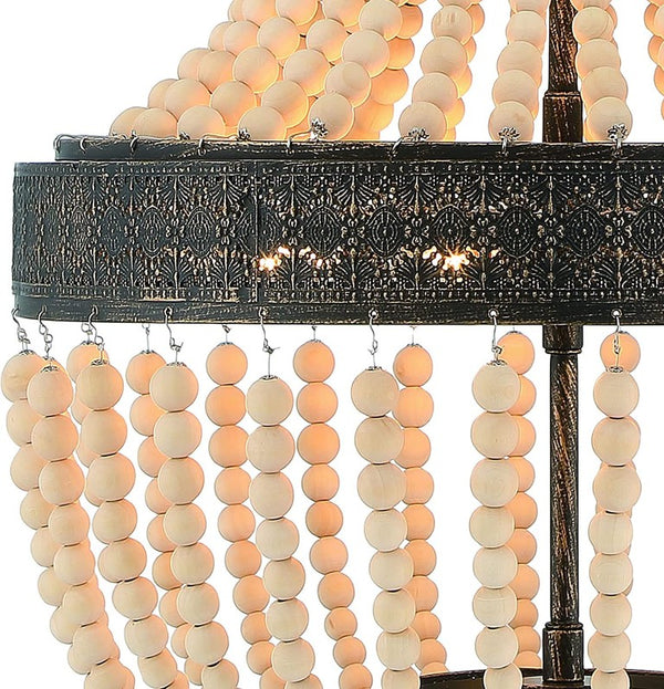 Candle Style Five Light Dimmable Metal Chandelier Elegant Glam Fixture for Dining Rooms