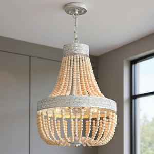Candle Style Five Light Dimmable Metal Chandelier Elegant Glam Fixture for Dining Rooms