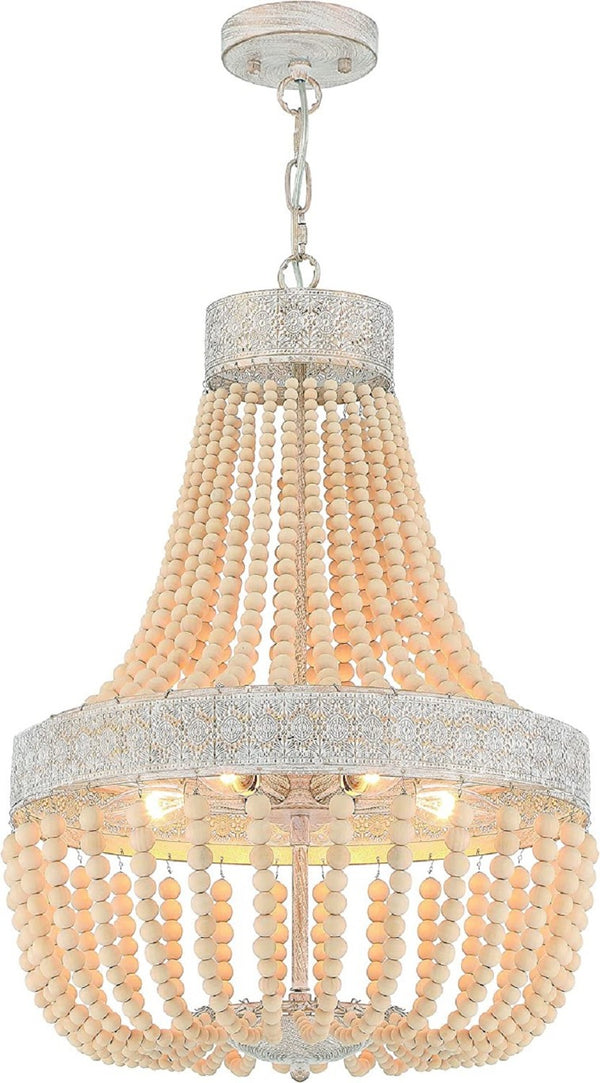 HomeRoots Candle Style Five Light Dimmable Metal Chandelier Elegant Glam Fixture for Dining Rooms Gold / White 22.44" W x 16.54" H x 16.54" D 483944