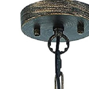 Candle Style Six Light Dimmable Metal Chandelier for Elegant Dining and Living Spaces