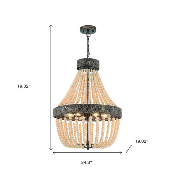Candle Style Six Light Dimmable Metal Chandelier for Elegant Dining and Living Spaces