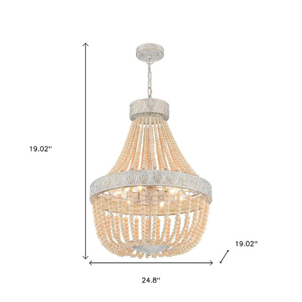 Candle Style Six Light Dimmable Metal Chandelier for Elegant Dining and Living Spaces