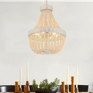 Candle Style Six Light Dimmable Metal Chandelier for Elegant Dining and Living Spaces