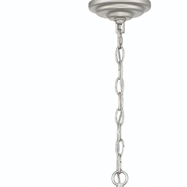 Candle Style Six Light Dimmable Metal Chandelier for Elegant Dining and Living Spaces