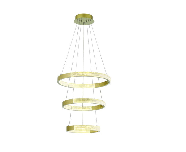Candle Style Three Light Dimmable Led Metal Chandelier for Dining Room or Entryway