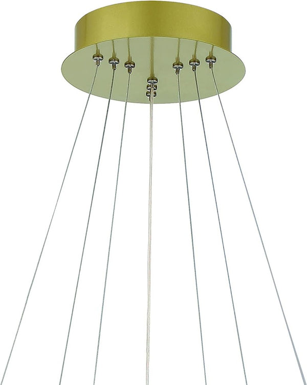 Candle Style Three Light Dimmable Led Metal Chandelier for Dining Room or Entryway