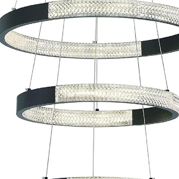 Candle Style Three Light Dimmable Led Metal Chandelier for Dining Room or Entryway