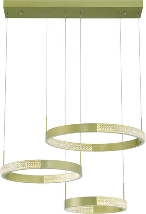 Candle Style Three Light Dimmable Led Metal Chandelier for Dining Room or Entryway