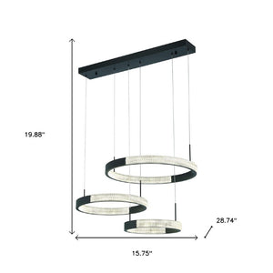 Candle Style Three Light Dimmable Led Metal Chandelier for Dining Room or Entryway