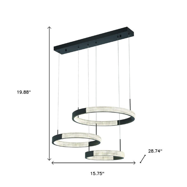 Candle Style Three Light Dimmable Led Metal Chandelier for Dining Room or Entryway