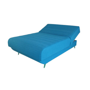 HomeRoots Turquoise Adjustable Upholstered Bed & Hybrid Mattress Set – Comfort, Style, and Easy Care Solution 483977